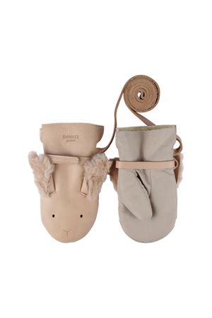 Kapi Classic Mittens beige leather DONSJE KIDS | 6019108BL168